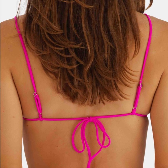 Minimale Animale SACRED TIE BACK TASSEL BIKINI TOP - GRENADA HOT PINK - Picture 4 of 6